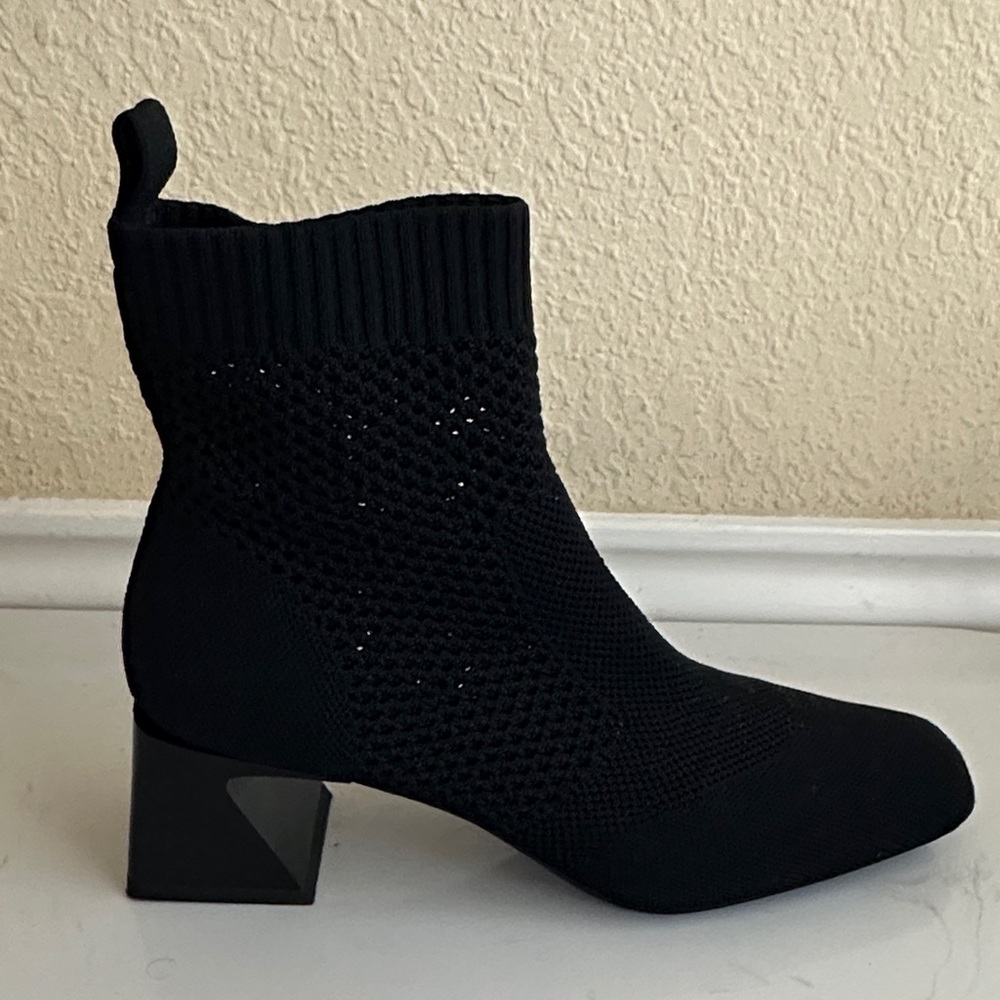 Vivaia Black Knit Ankle Booties - Picture 6 of 8
